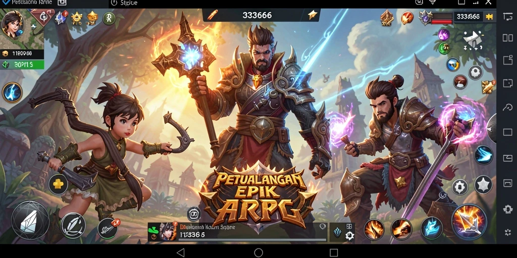 Tampilan gameplay ARPG yang seru dan menegangkan di 333666.