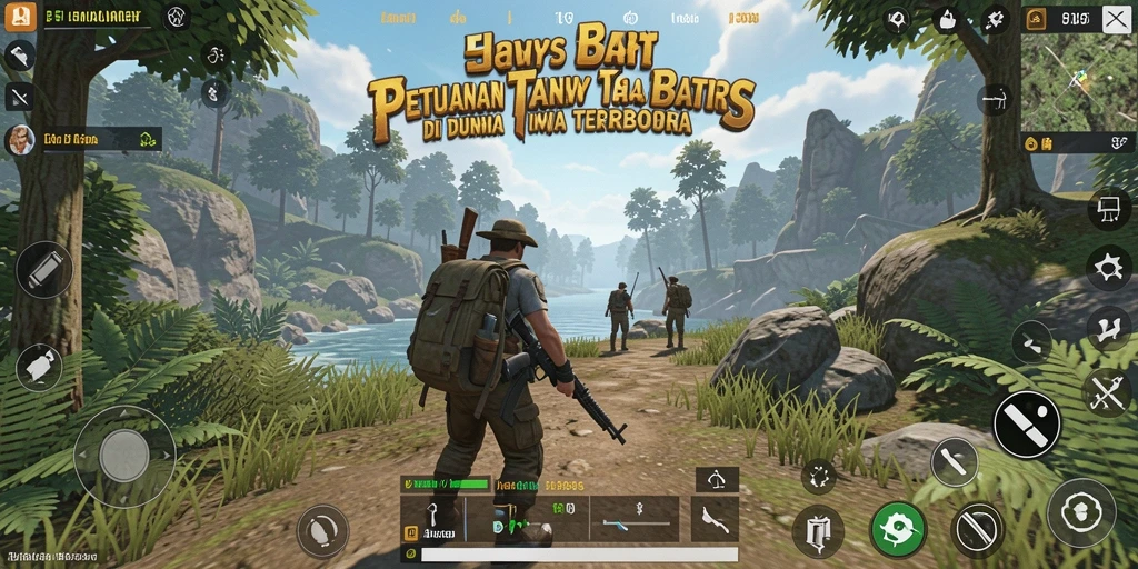 Screenshot utama 55RT menampilkan gameplay di dunia terbuka yang luas.
