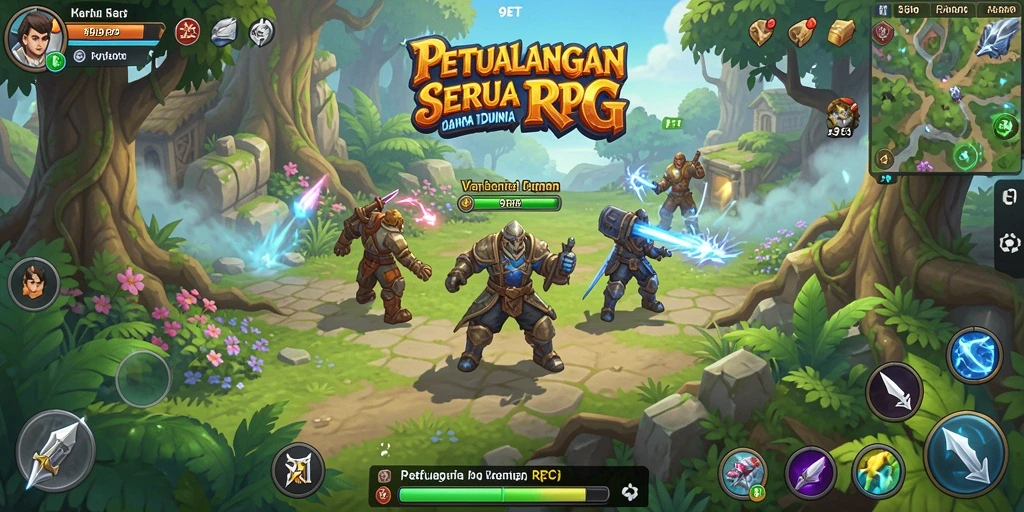 Tampilan gameplay menarik dari 9ET dengan aksi RPG yang dinamis.