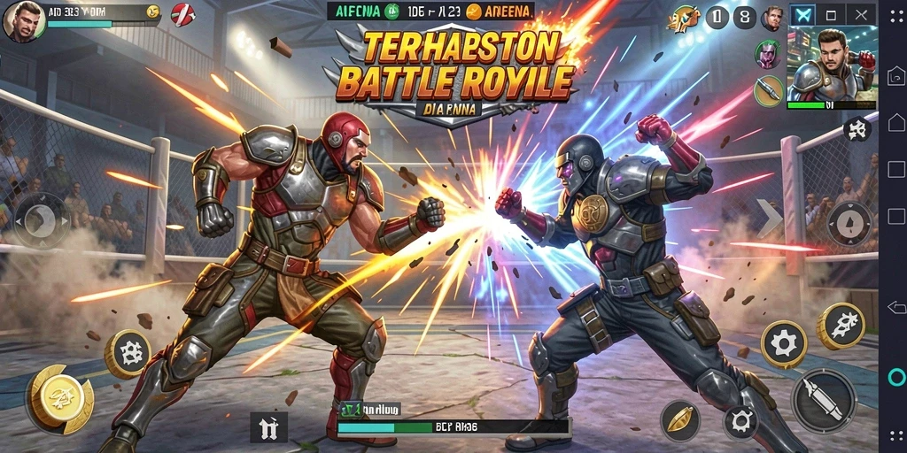 Gameplay seru API33 di arena Battle Royale.