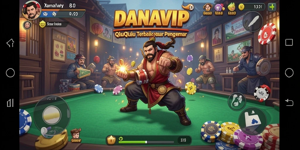 Tampilan menarik dari gameplay QiuQiu di DANAVIP.