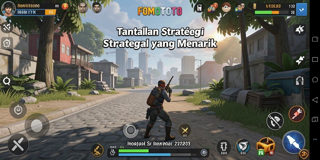 Screenshot gameplay FOMOTOTO yang penuh aksi dan strategi.