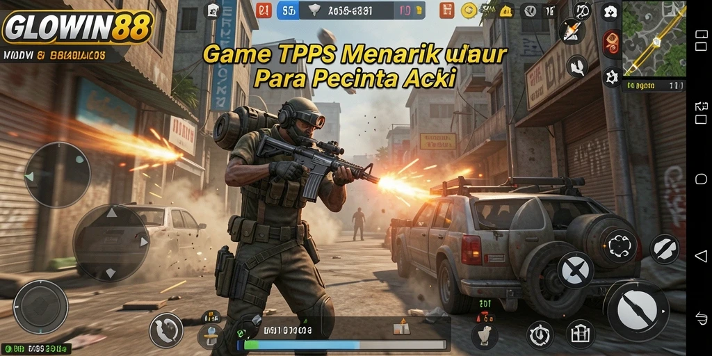 Screenshot utama GLOWIN88 menampilkan aksi pertempuran intens.