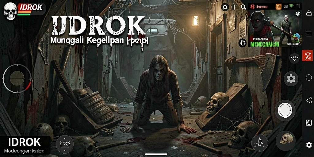 Tampilan menegangkan dari gameplay IDROK yang menyeramkan.