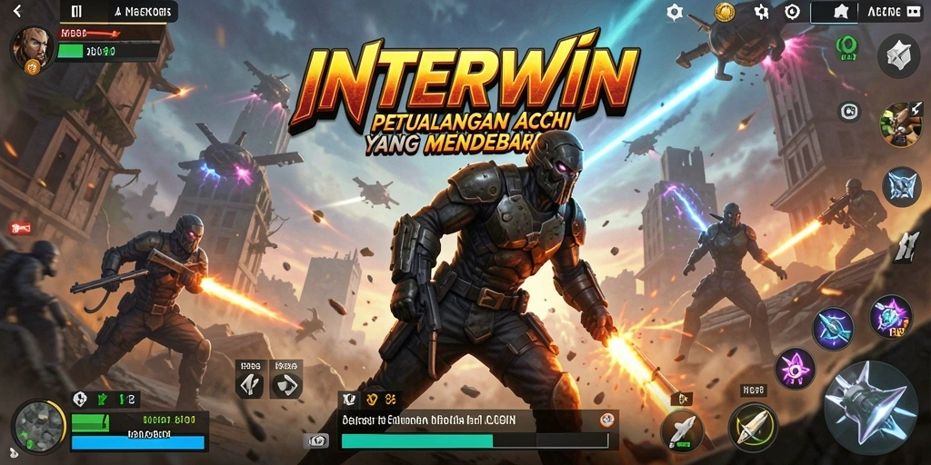 Tampilan gameplay INTERWIN yang intens dan penuh aksi.