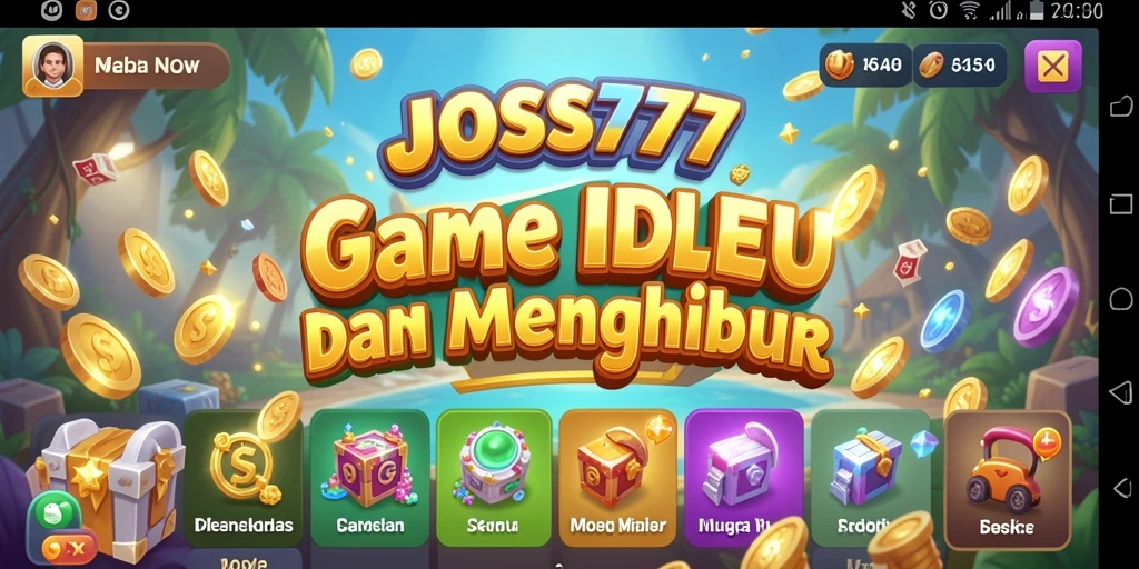 Tampilan gameplay JOSS777 dengan berbagai karakter dan sumber daya.