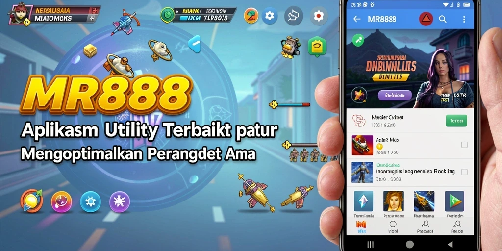 Screenshot utama MR888 menunjukkan fitur pengoptimalan perangkat yang efektif.