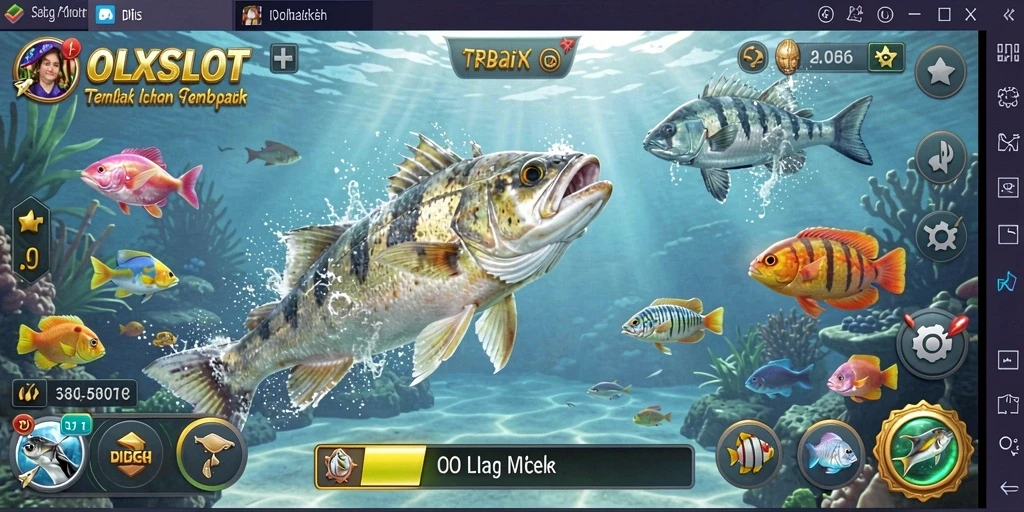 Tampilan gameplay OLXSLOT dengan aksi menembak ikan yang seru.