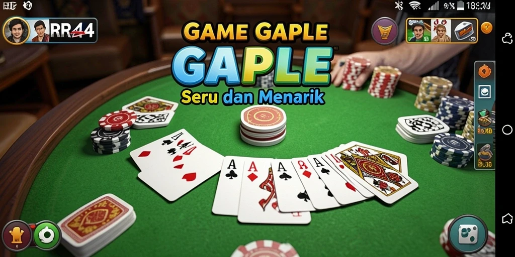Tampilan gameplay Gaple yang seru di RR44.