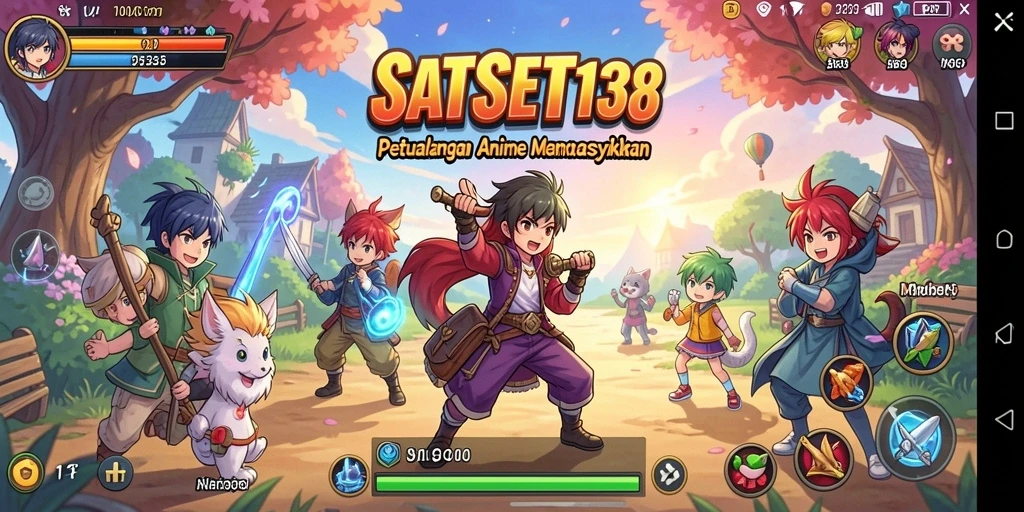 Tampilan gameplay yang menakjubkan dari SATSET138 dengan karakter Anime.
