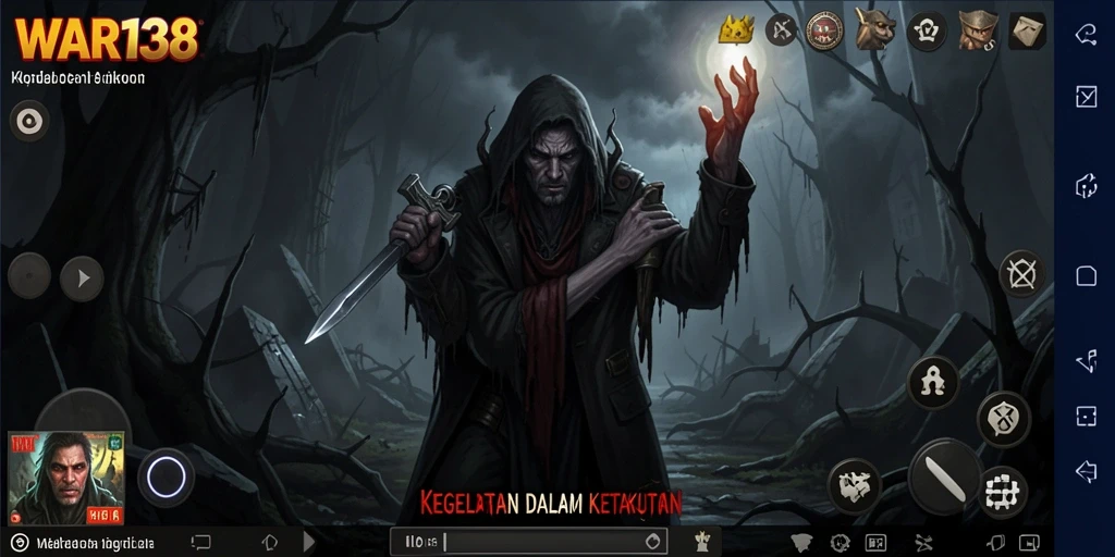 Gameplay menegangkan di dunia horor yang gelap dan mencekam.