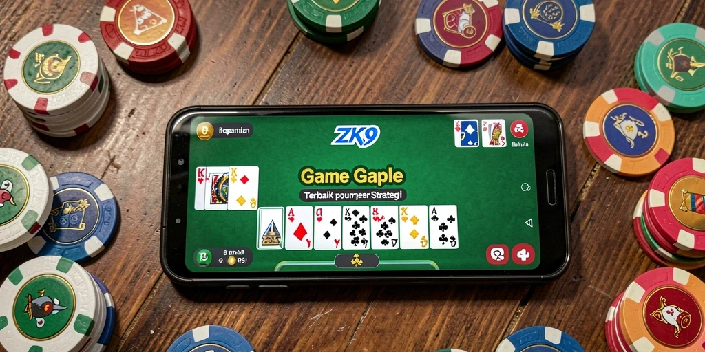 Tampilan gameplay Gaple yang seru di ZK9.